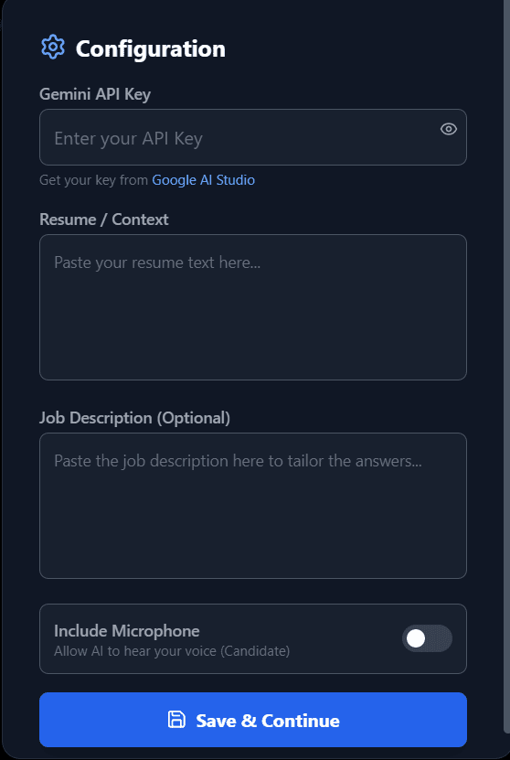Settings Configuration